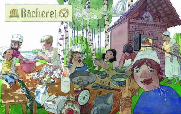 Illustration zu 'Backe, backe Kuchen' von Markus Lefrançois
