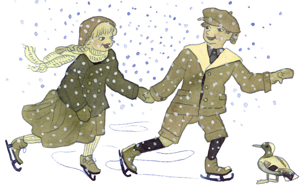 Illustration zu »Juchhe, juchhe, der erste Schnee« von Markus Lefrancois