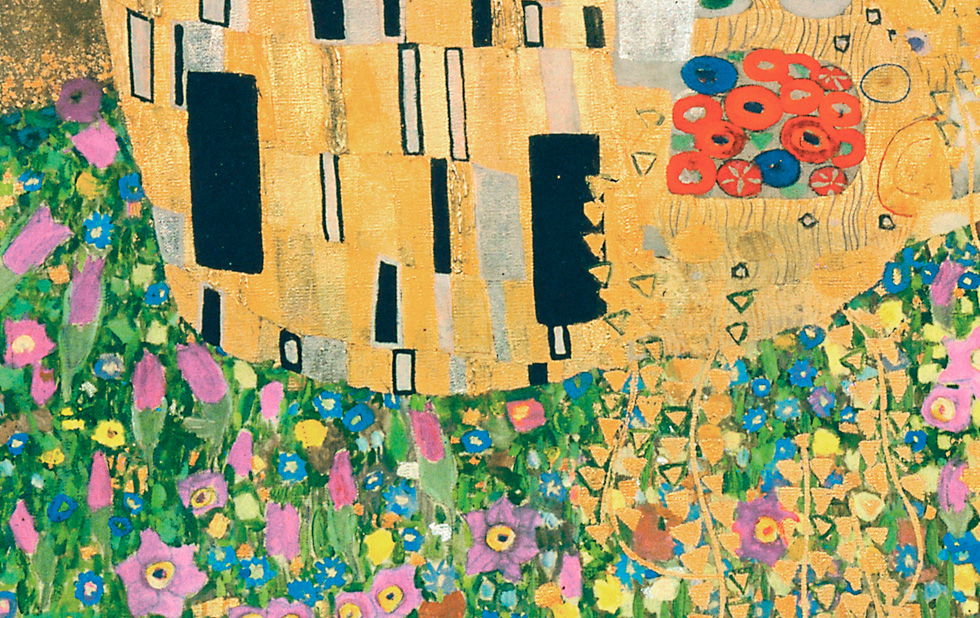 Illustration zu »Wie er wolle geküsset seyn« von Gustav Klimt