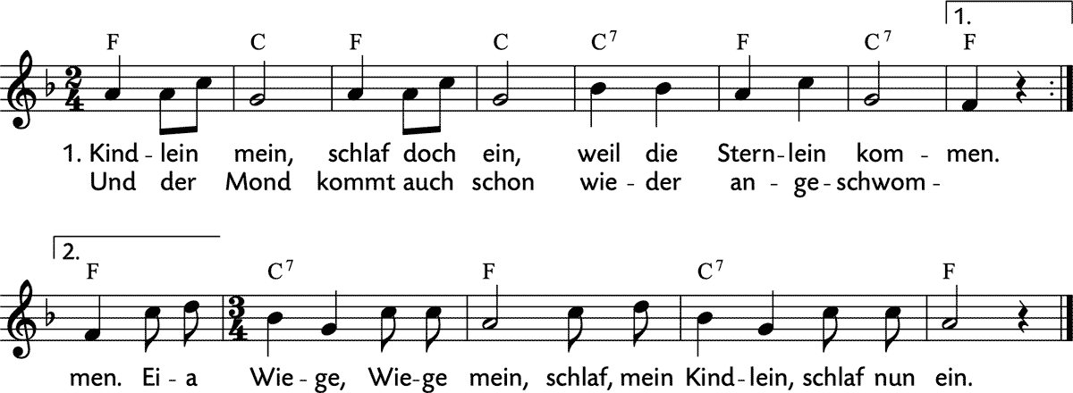 Noten 'Kindlein mein'