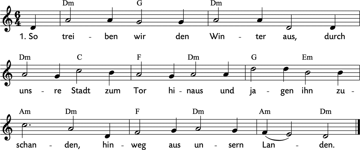 Noten 'So treiben wir den Winter aus'