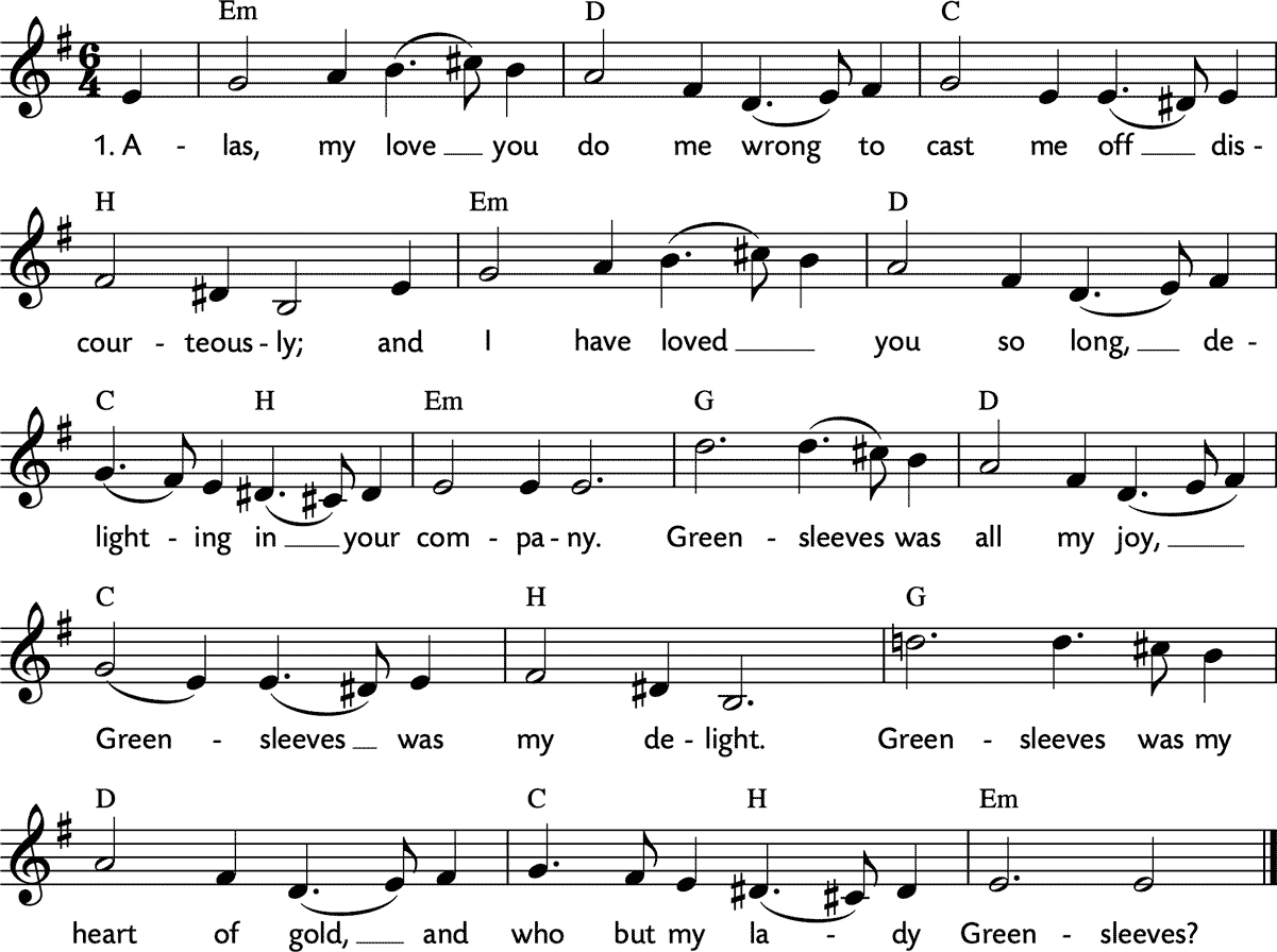 Noten 'Greensleeves'