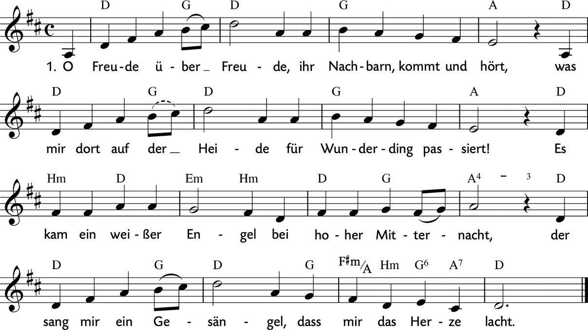 Noten 'O Freude über Freude'