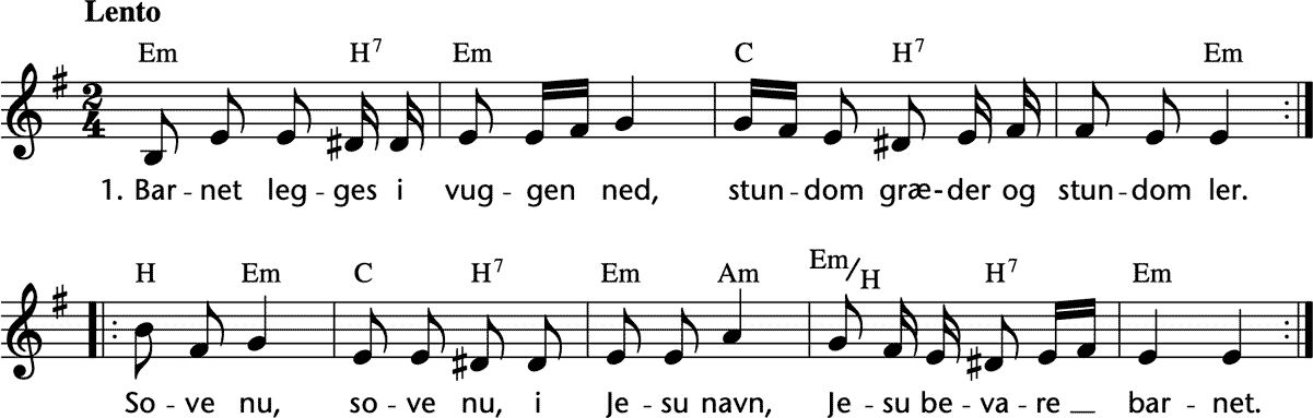 Noten 'Gjendines badnlat'