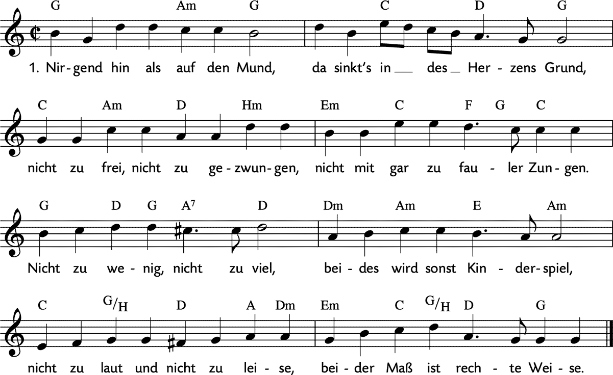 Noten 'Wie er wolle geküsset seyn'
