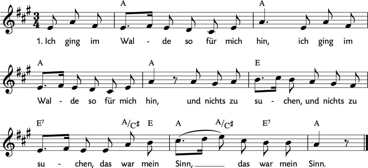 Noten 'Ich ging im Walde so für mich hin'