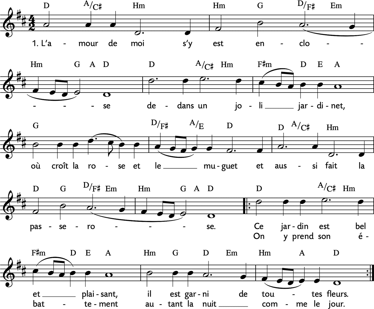 Noten 'L'amour de moi'